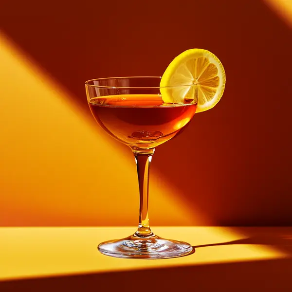 A photo of the Rye Cognac Reviver cocktail containing Hennessy V.S. Cognac, Willett Family Estate Bottled 4 Year Rye, Martini & Rossi Rosso Sweet Vermouth, Angostura Aromatic Bitters in a Coupe.