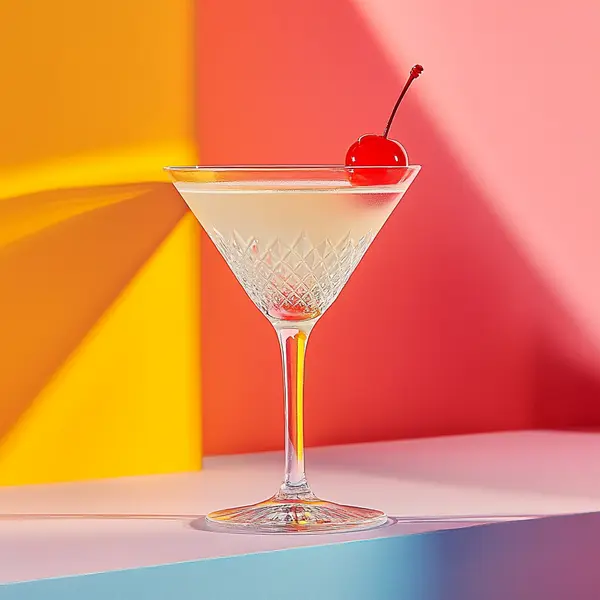 A photo of the Cherry Blossomtini cocktail containing Beefeater London Dry Gin, Noilly Prat Dry Vermouth, Luxardo Maraschino Liqueur, Angostura Orange Bitters in a Martini.