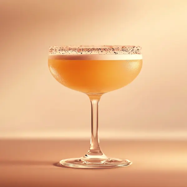 A photo of the Vanilla Spice Daiquiri cocktail containing Cardamom pod, Planteray 3 Stars White Rum, Freshly squeezed lime juice, Vanilla sugar syrup, Campari Aperitivo in a Coupe.