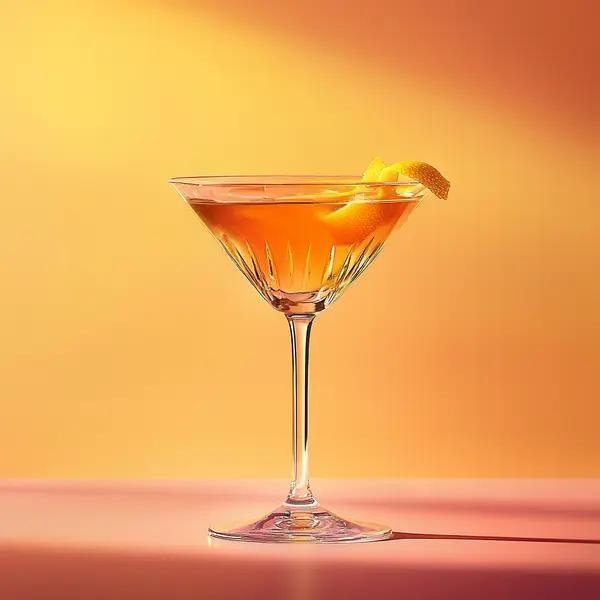 A photo of the Apricot Ancestry cocktail containing Seedless white grapes, Compass Box Great King Street Artist's Blend Scotch, Giffard Abricot Du Roussillon, Freshly squeezed pink grapefruit juice in a Martini.