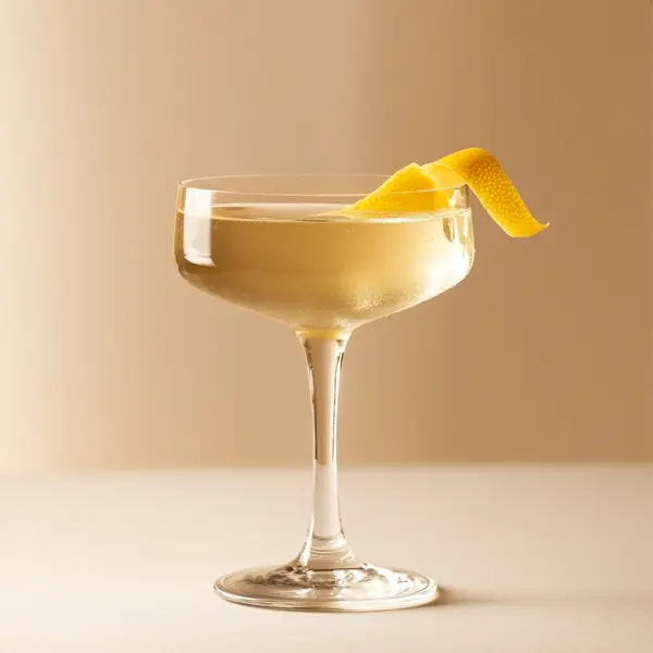 A photo of the Dutch Blossom cocktail containing Bols Genever, Noilly Prat Dry Vermouth, Freshly squeezed lemon juice, Luxardo Maraschino Liqueur in a Coupe.