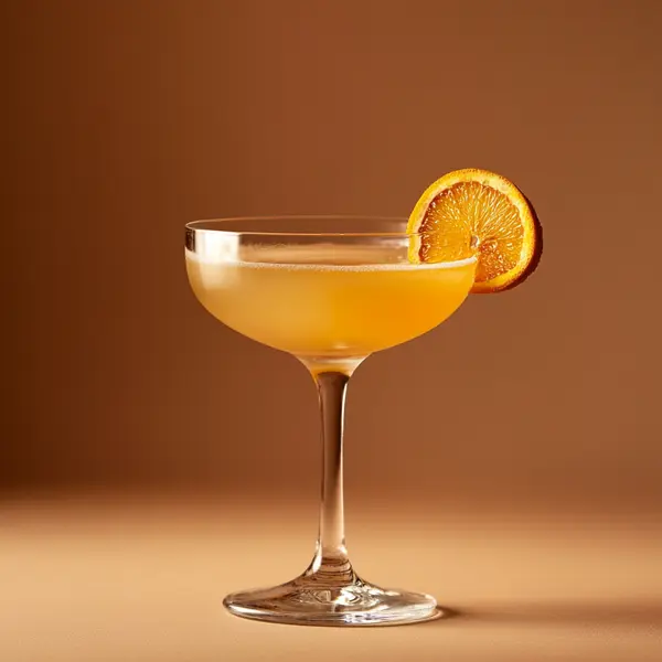 A photo of the Island Boulevardier cocktail containing Smith & Cross Traditional Jamaica Rum, Cocchi Americano Bianco, Aperol Aperitivo, Tempus Fugit Kina L'Aero d'Or, Angostura Orange Bitters in a Coupe.