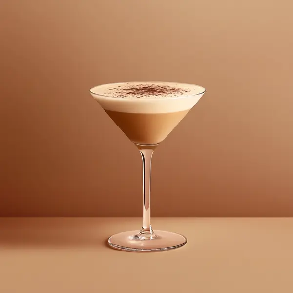A photo of the Almond Mocha Martini cocktail containing Ketel One Vodka, Luxardo Amaretto di Saschira Liqueur, Mr Black Cold Brew Coffee Liqueur, Single cream / half-and-half, Milk in a Martini.