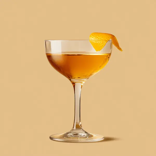 A photo of the Seville Starlight cocktail containing Beefeater London Dry Gin, Valdespino Inocente Fino Sherry, Angostura Orange Bitters in a Coupe.