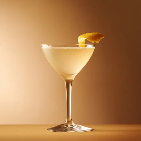 A photo of the Gilded Martini cocktail containing Beefeater London Dry Gin, Ketel One Vodka, Lillet Blanc Aperitif in a Martini.