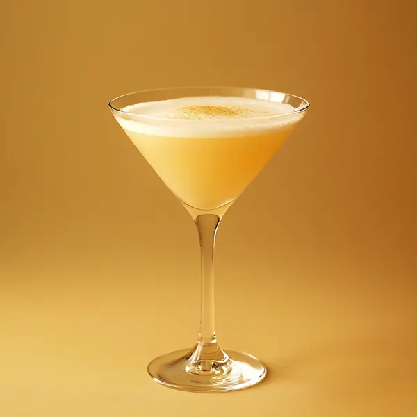 A photo of the Vanilla Vortex Martini cocktail containing Beefeater London Dry Gin, Vanilla ice-cream, Chardonnay (Chablis) white wine in a Martini.