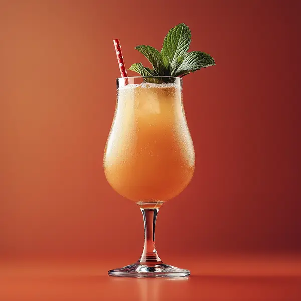 A photo of the Rum Rainbow Cooler cocktail containing Planteray 3 Stars White Rum, Appleton Estate 8 Year Old Reserve Rum, Grand Marnier, Liber & Co. Real Grenadine, Freshly squeezed orange juice, Fresh pressed pineapple juice, Freshly squeezed lemon juice, Freshly squeezed lime juice in a Collins.