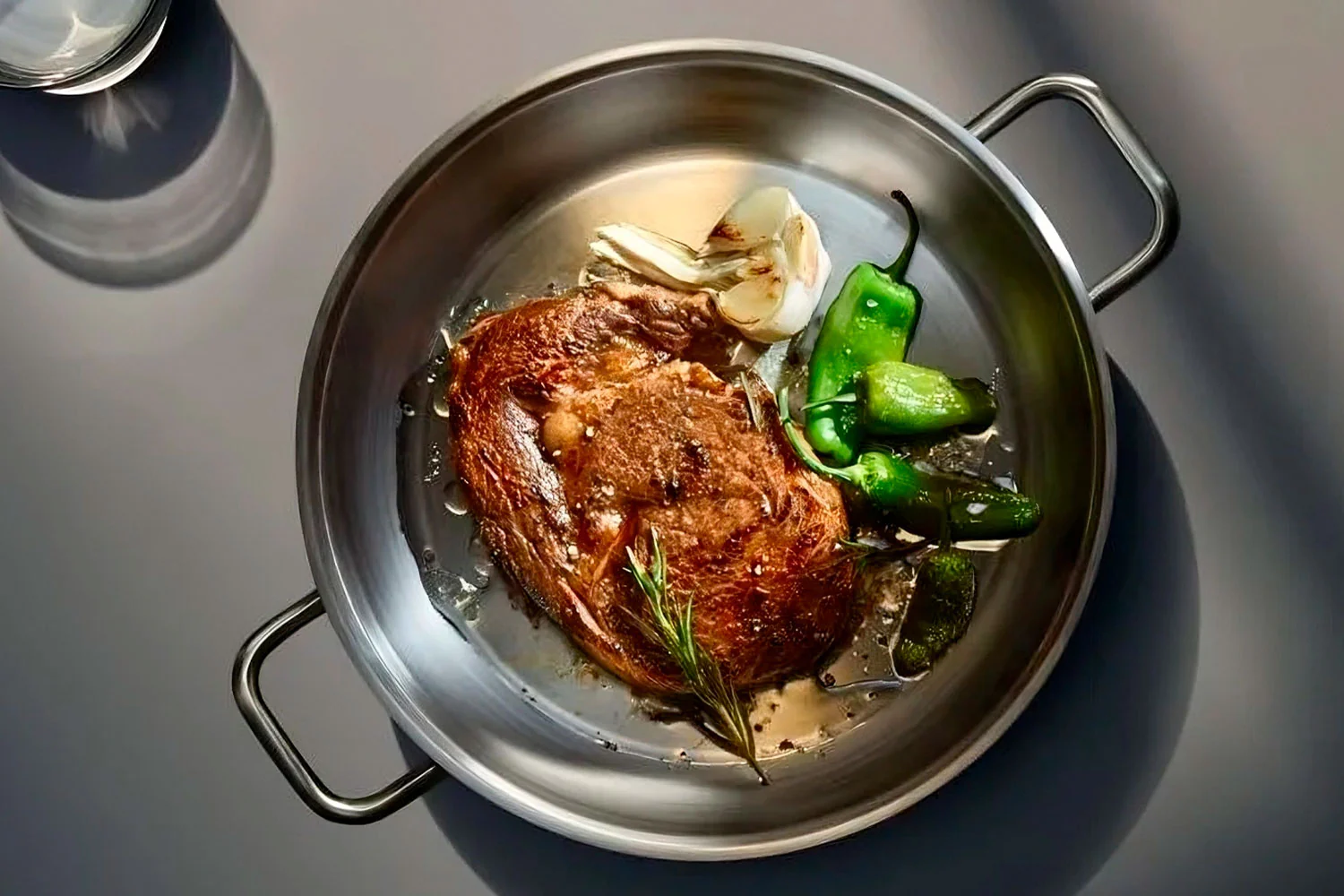 Entrecote aux piments de Padron