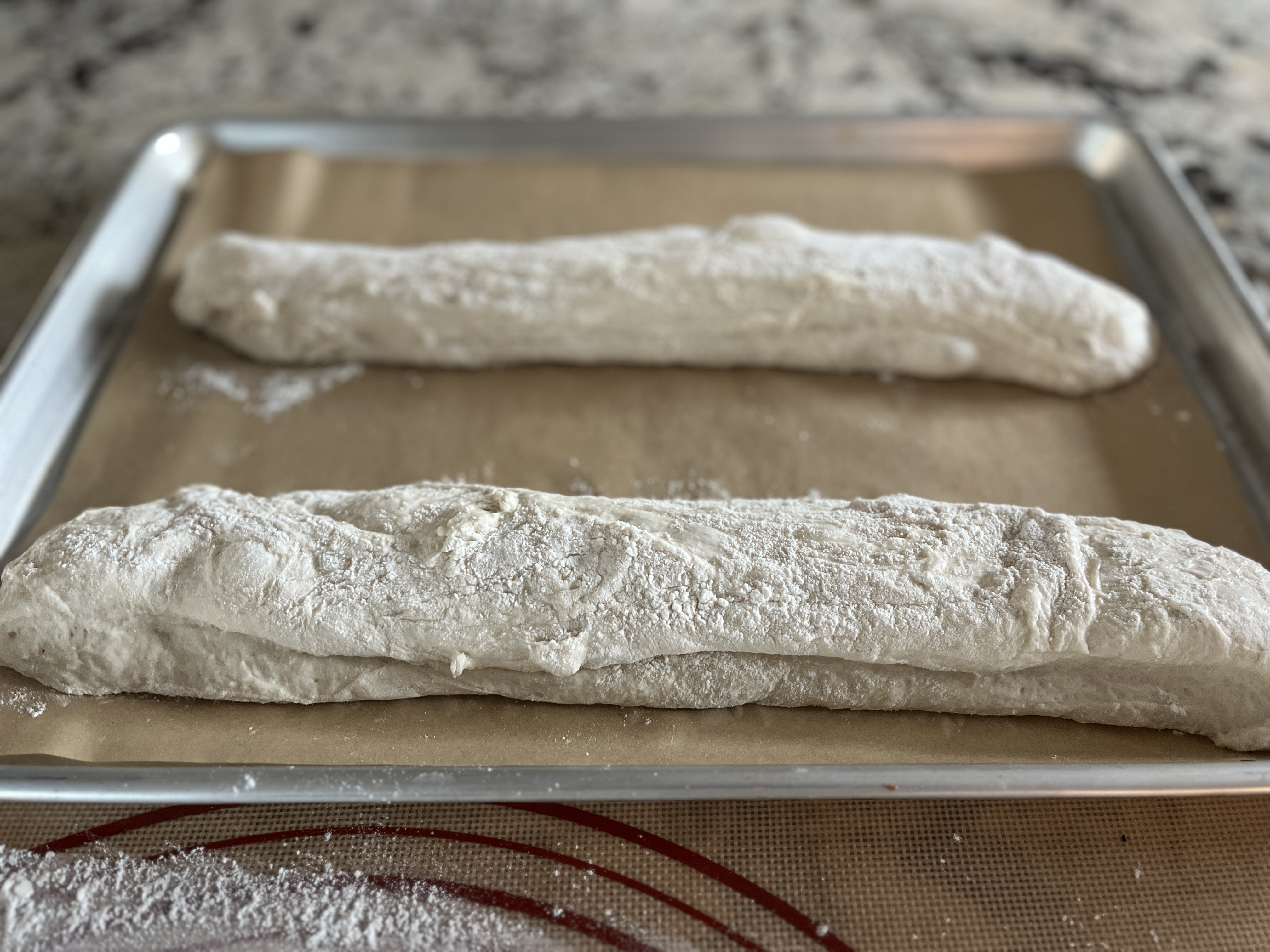 Image of Place the dough on a parchment paper lined cookie sheet....