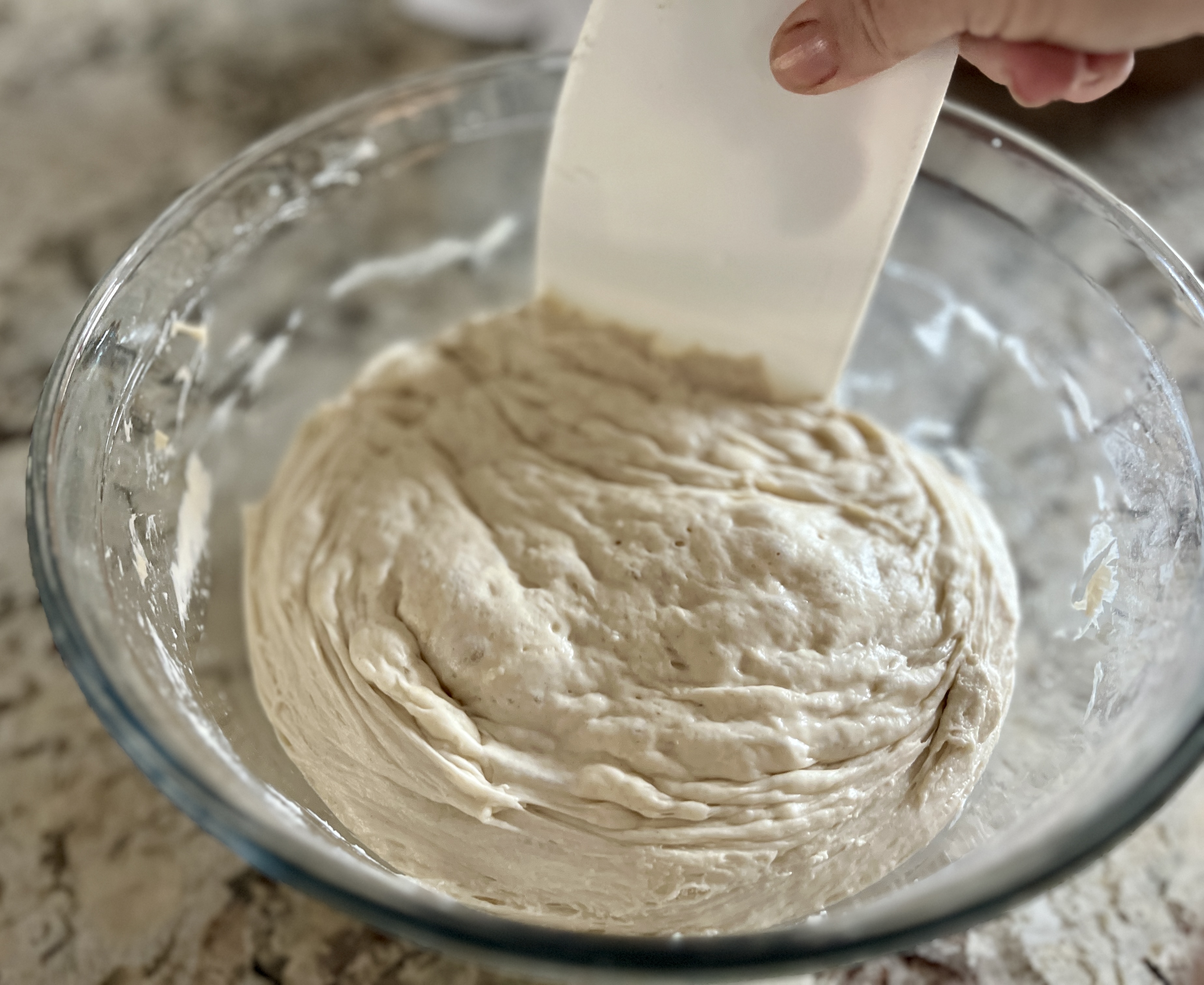 Image of Remove the dough from the bowl and add to a...