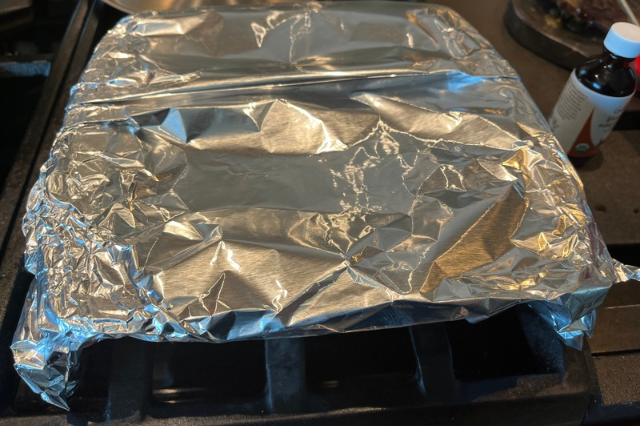 Image of Cover the pan with foil until the chocolate melts. About...