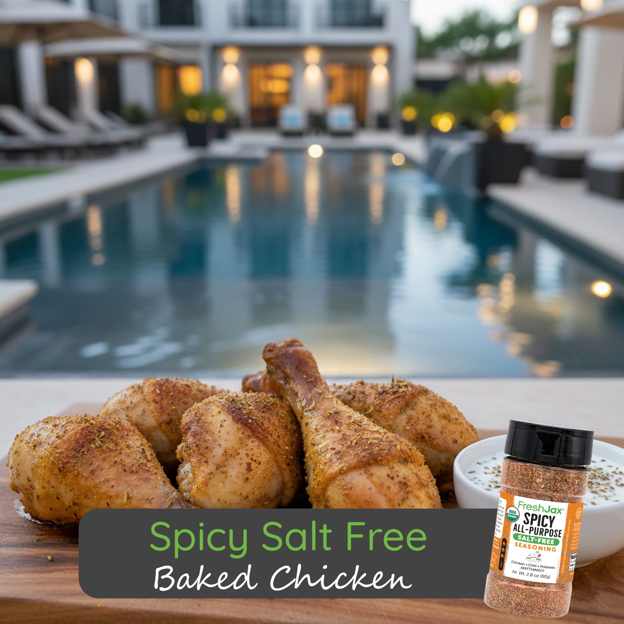 Spicy Baked Chicken Drumsticks (Salt Free)