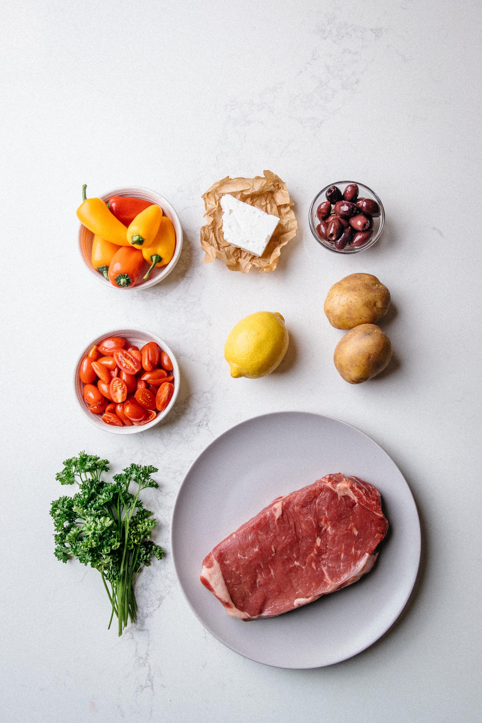 Image of Season striploin with salt and pepper. Sear on one side,...