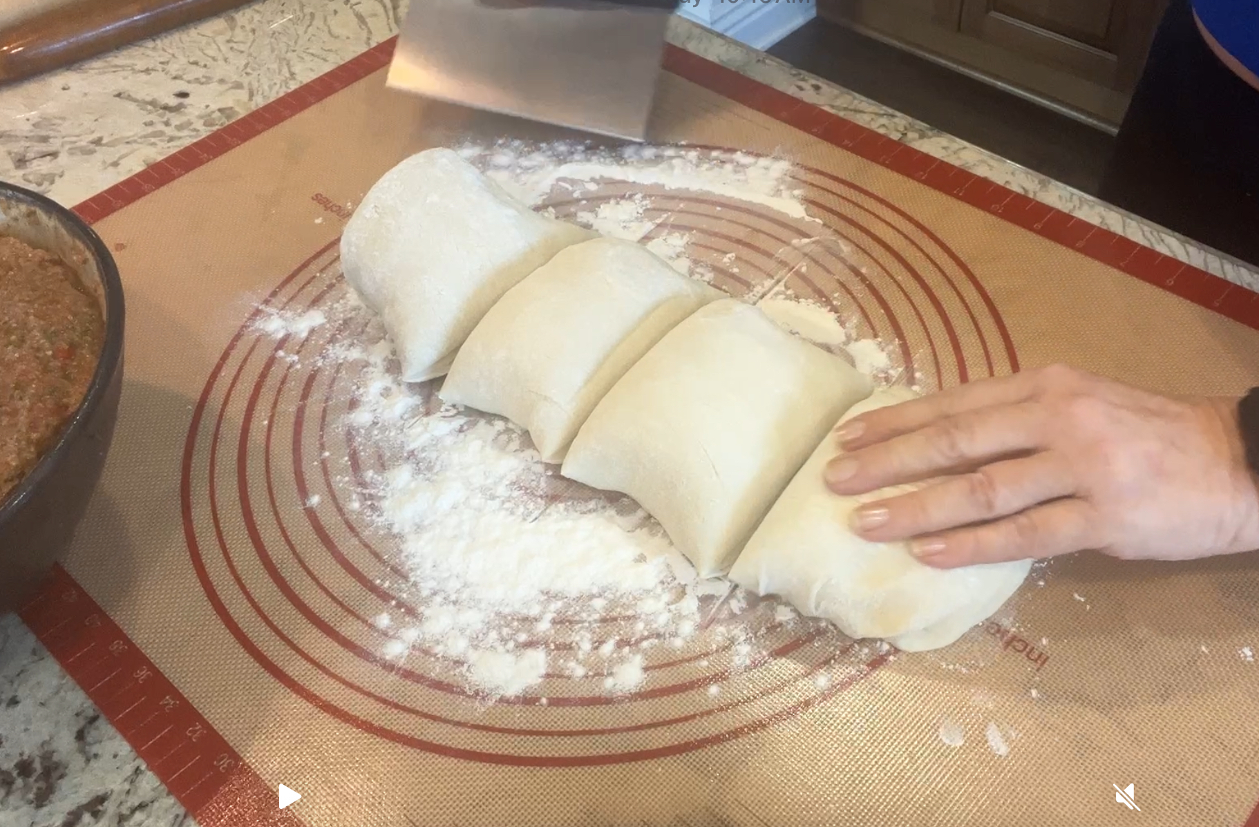 Image of Each piece of dough will be rolled into a 10...