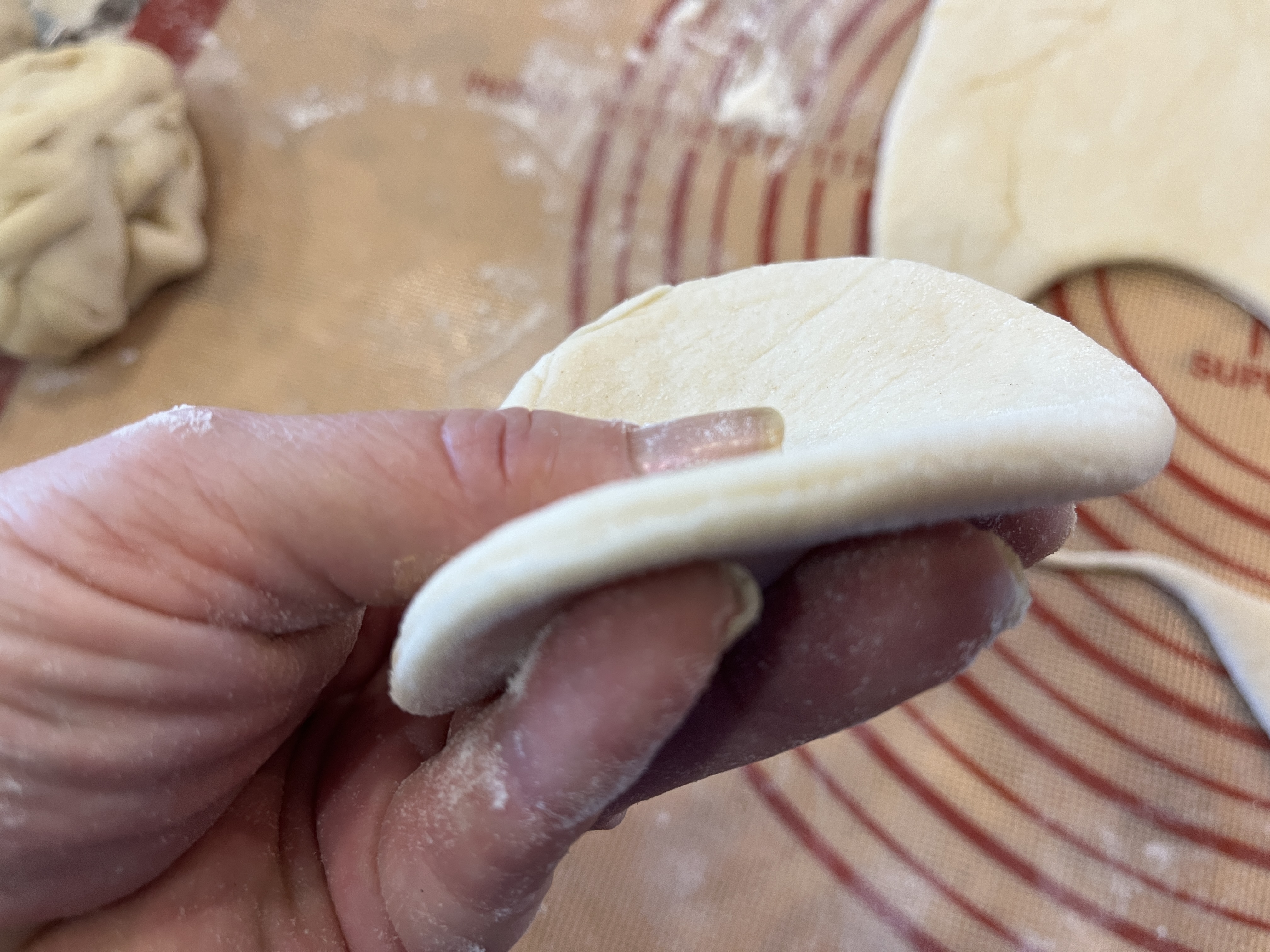 Image of Dough should be about ¼ inch thick. You need enough...