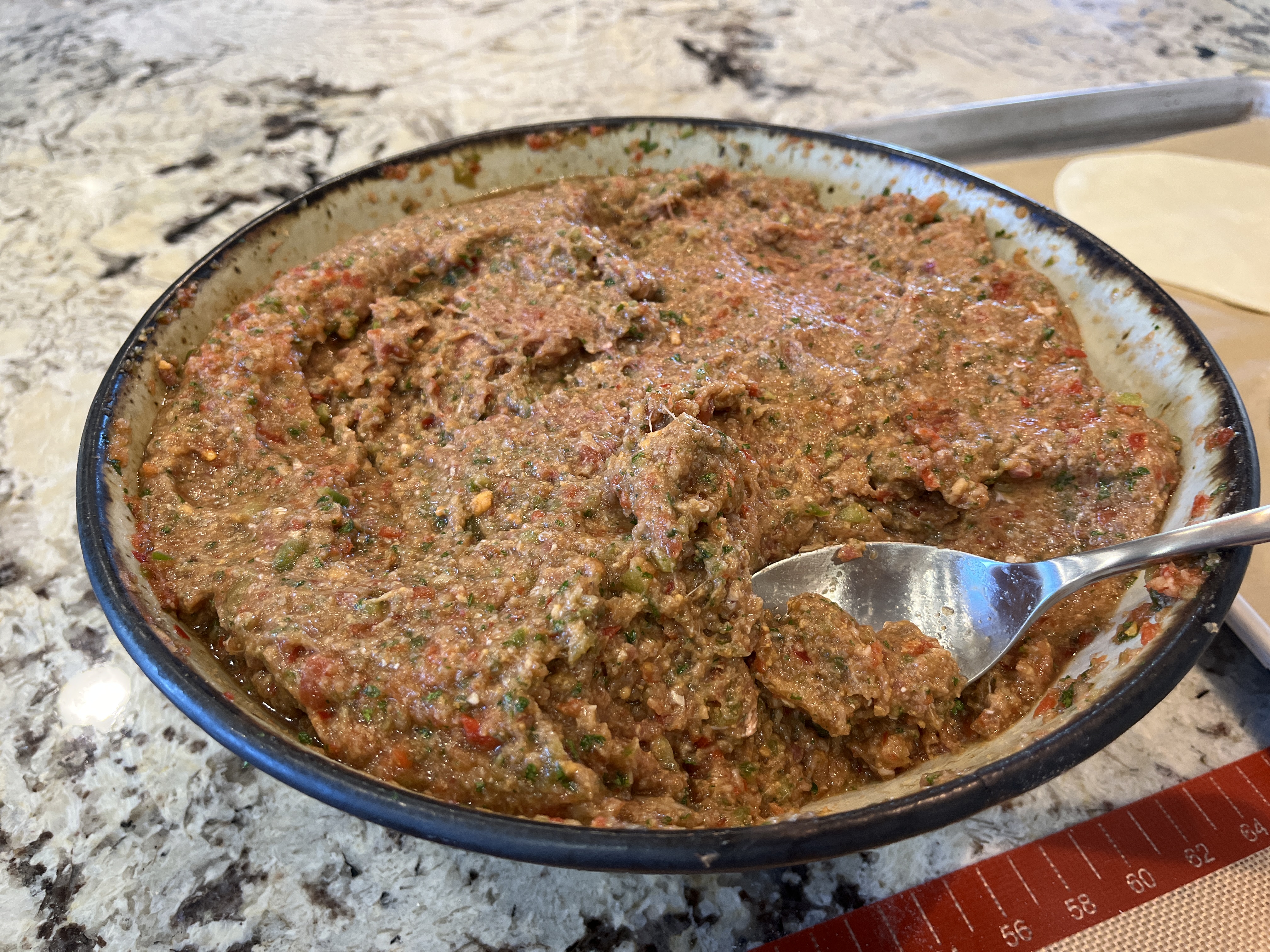 Image of Add beef to the food processor with about 1 cup...