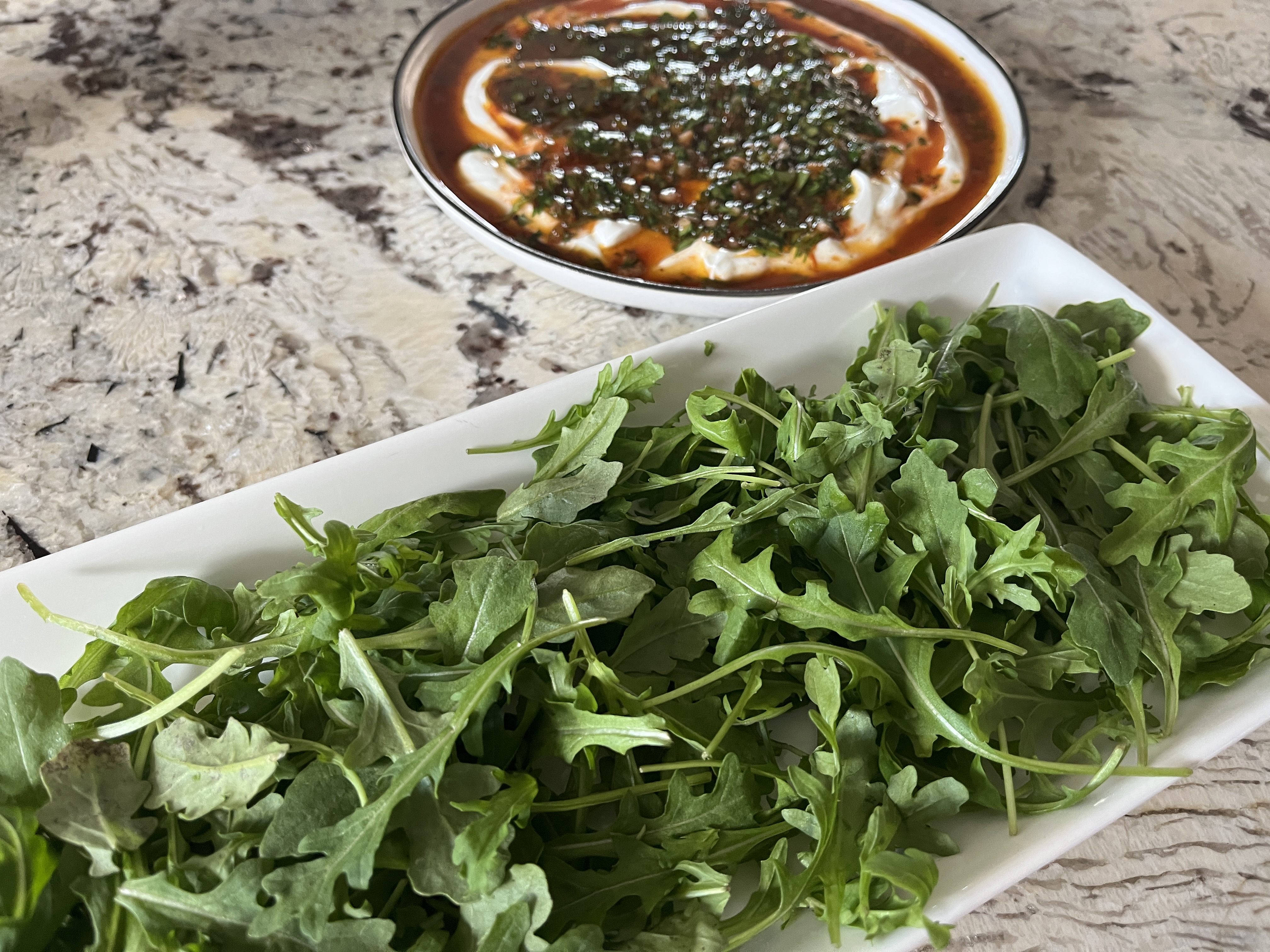 Image of Spread the yogurt out onto a small serving dish and...