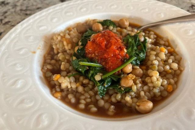 Image of Prepare couscous per package directions. In a bowl, add a...