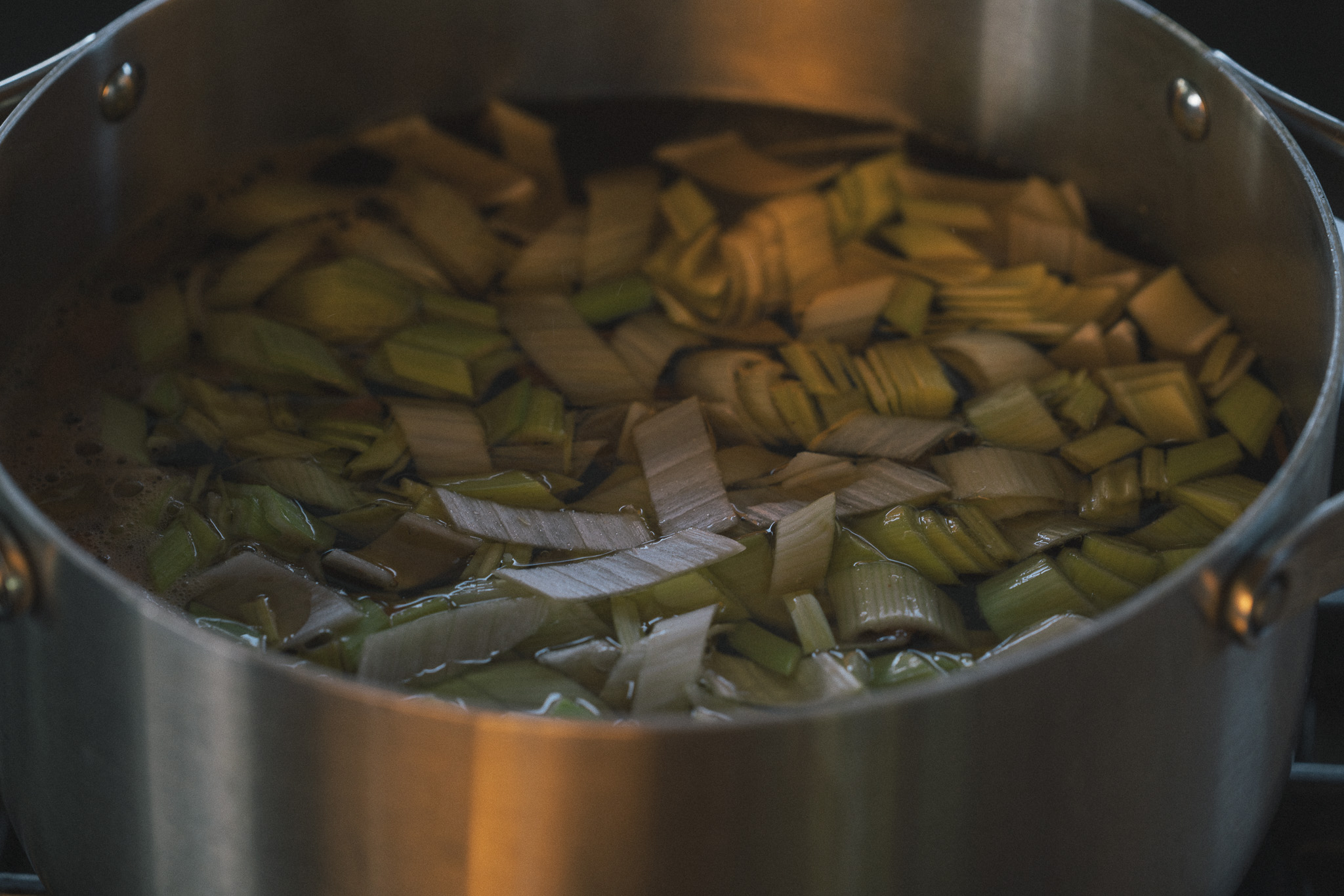 Image of Stir back into the pot. Do not boil.