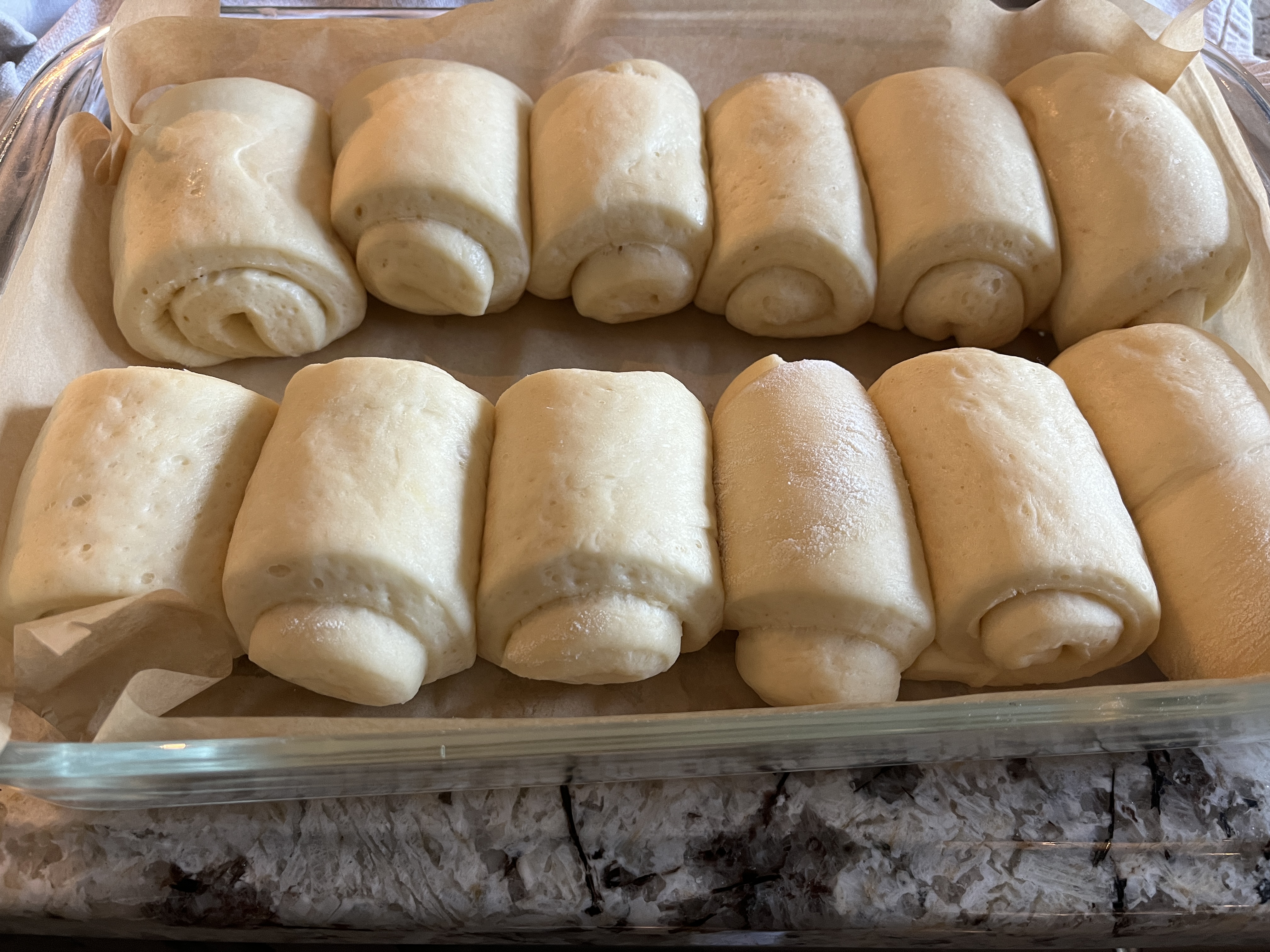 Image of Cover again with a kitchen towel and let rise in...