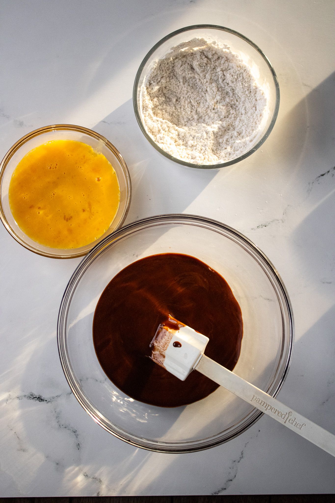 Image of Chop up semi sweet chocolate. Add in butter and melt...