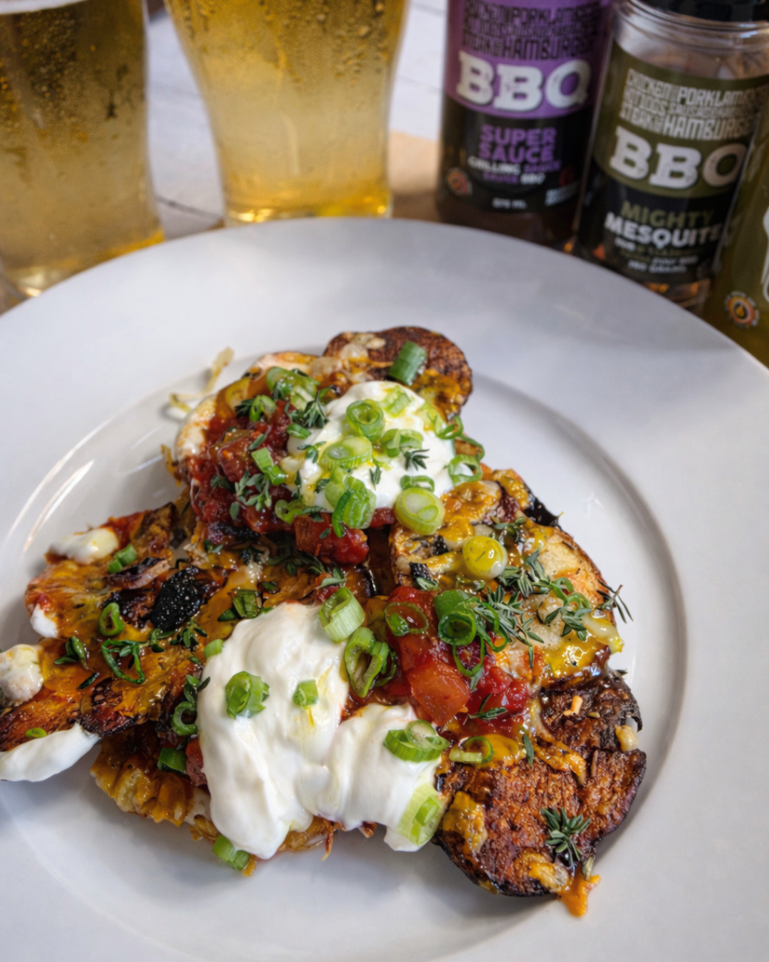 Image of Serve salsa and sour cream dolloped on top, or on...