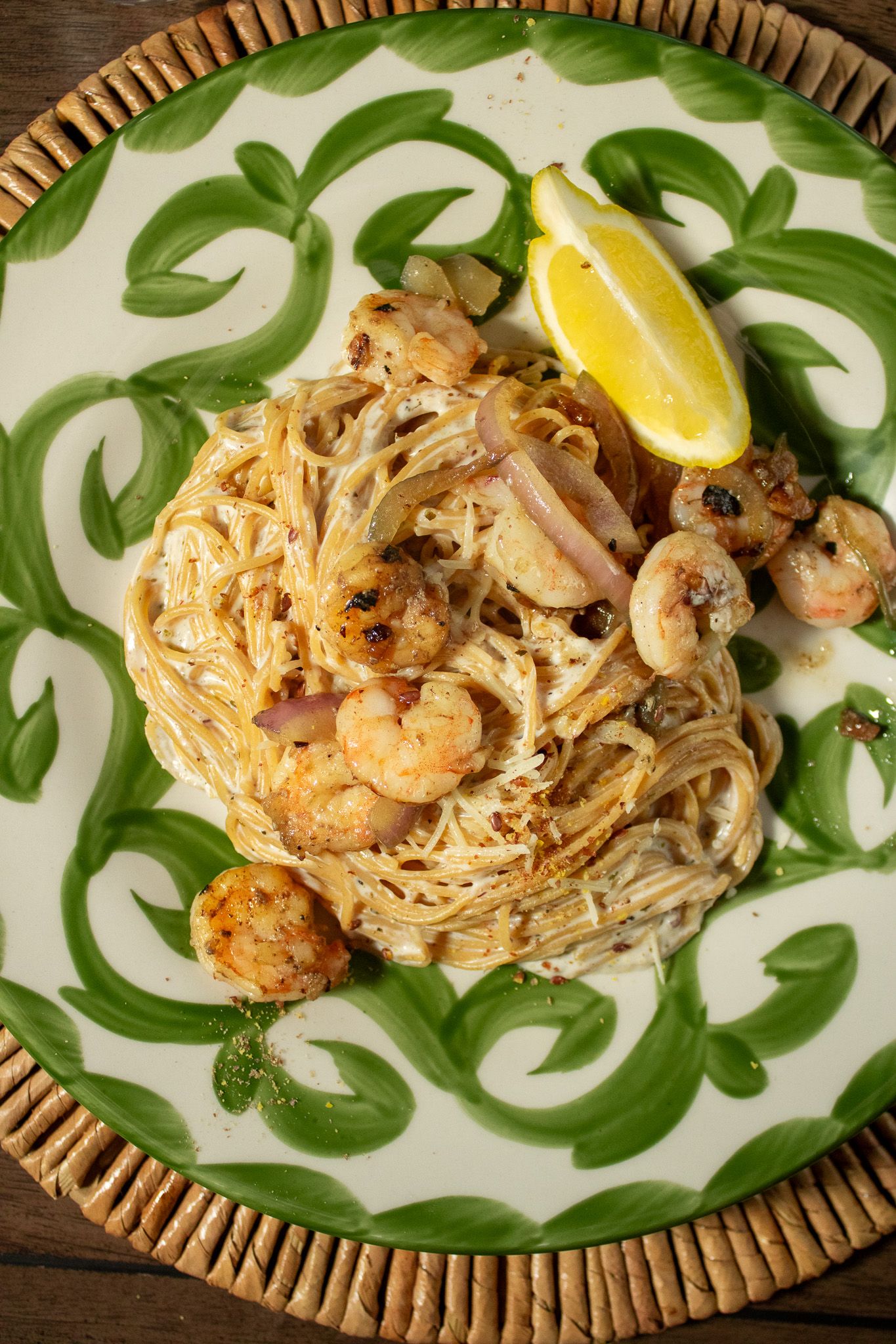 Image of Mix in onions and shrimp.