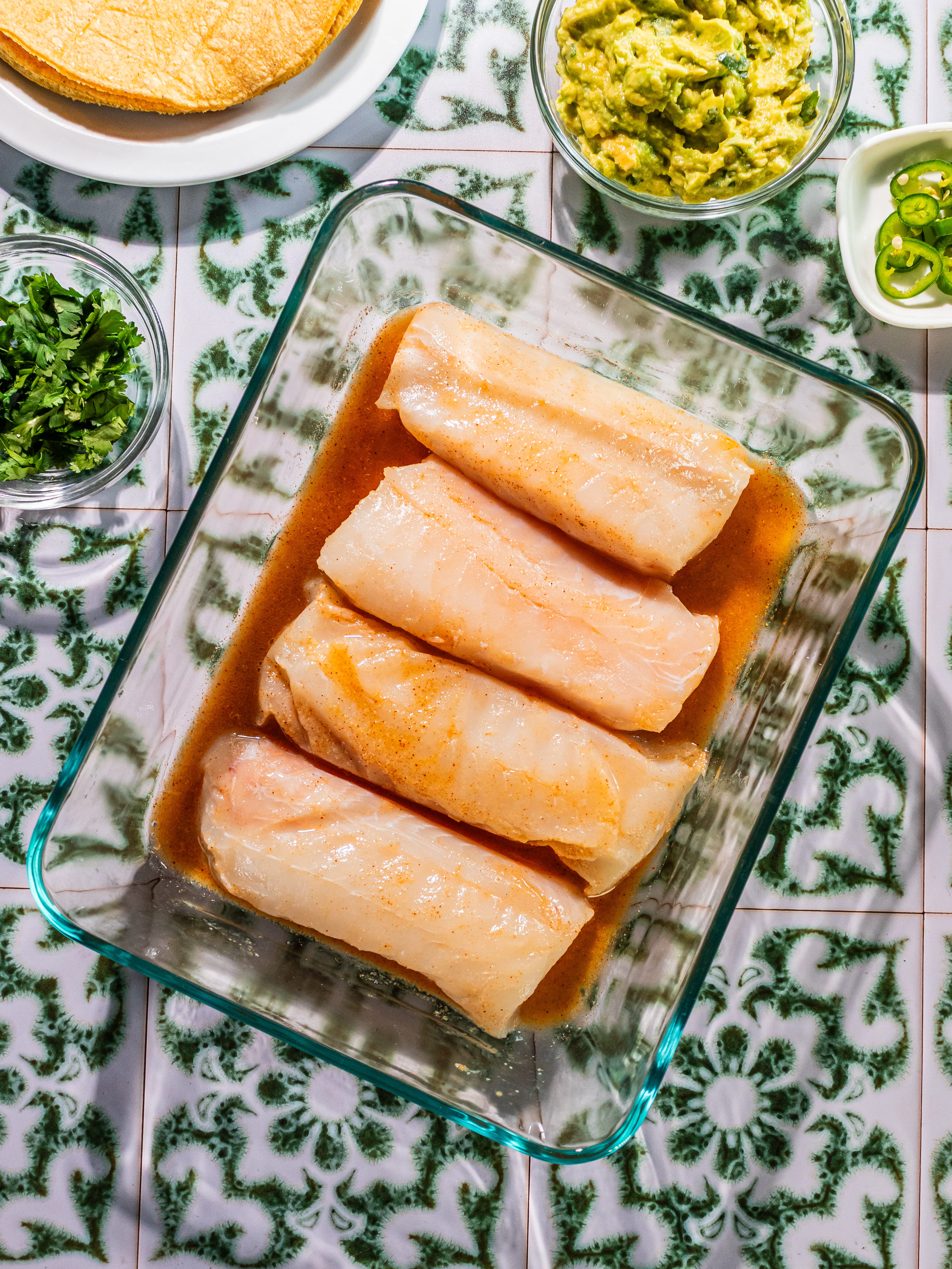 Image of In a small bowl, stir together orange juice, lime juice,...