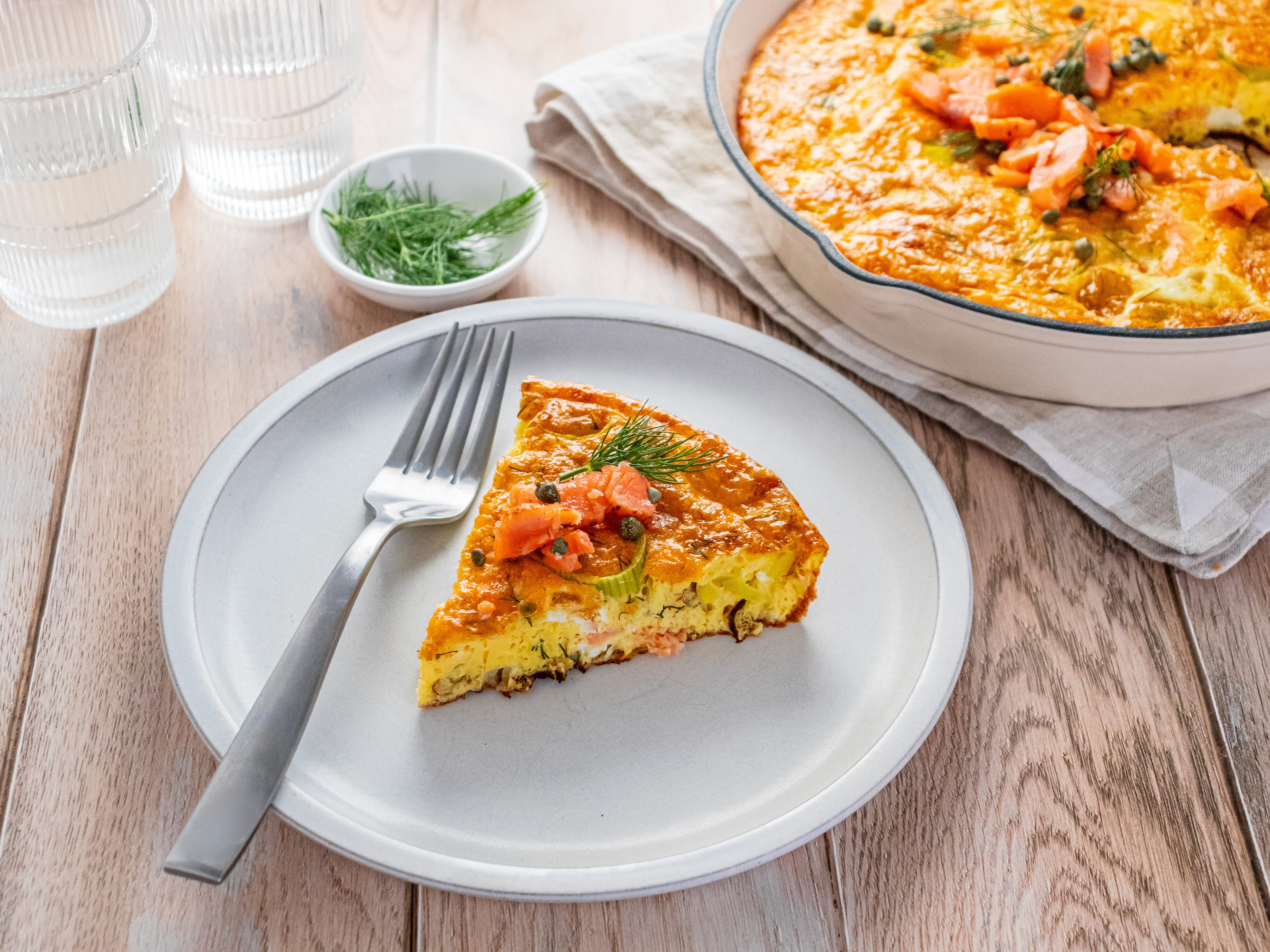Image of Cool frittata at room temperature for 5 minutes. Top with...
