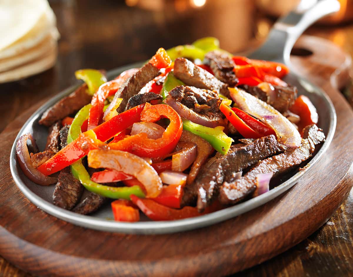 Adobo Skirt Steak Fajitas Recipe