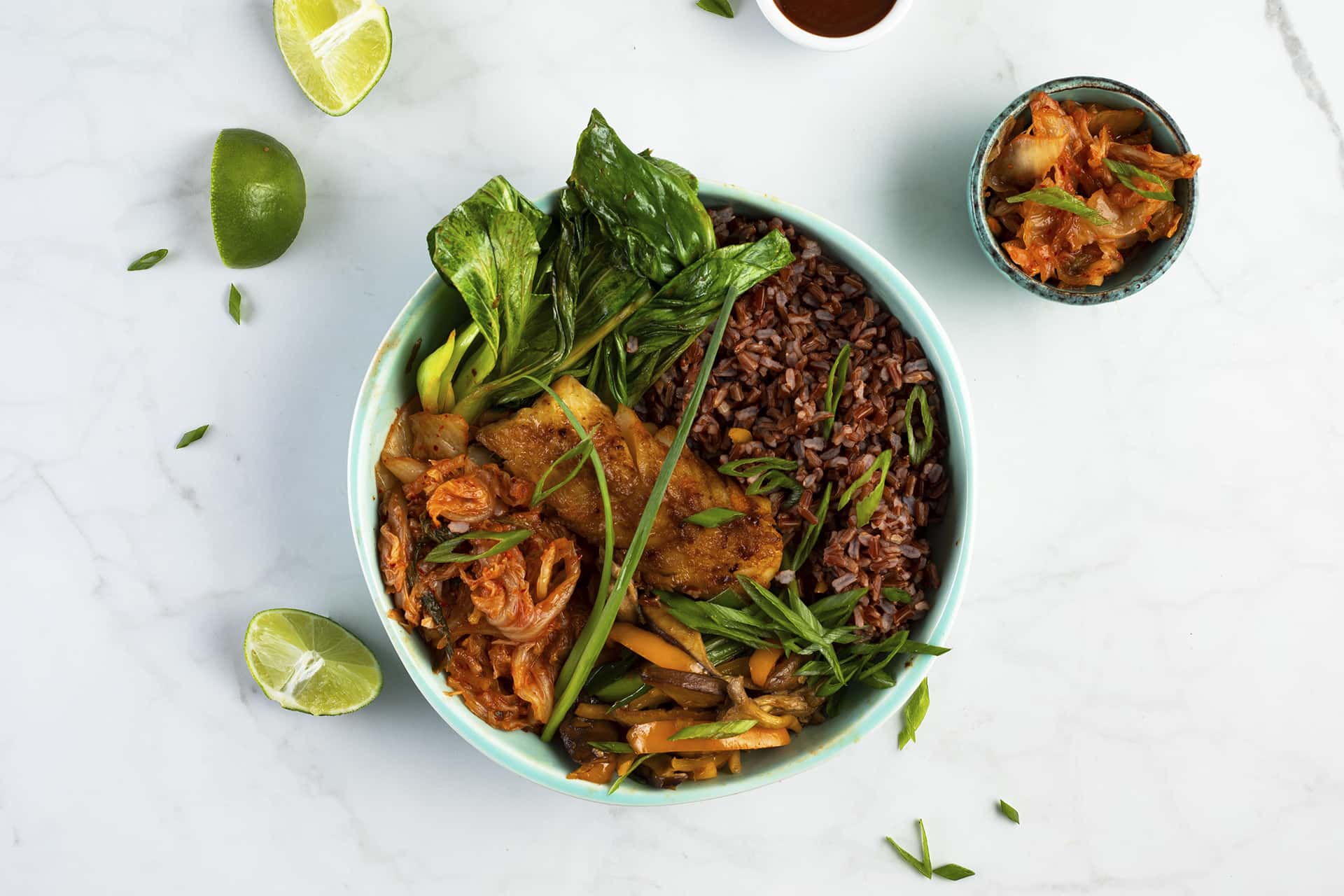 Asian-style Cod and Kimchi Bowl Recipe