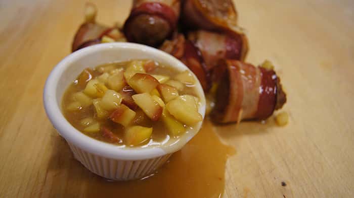 Bacon Wrapped Apple Brat Bites Recipe