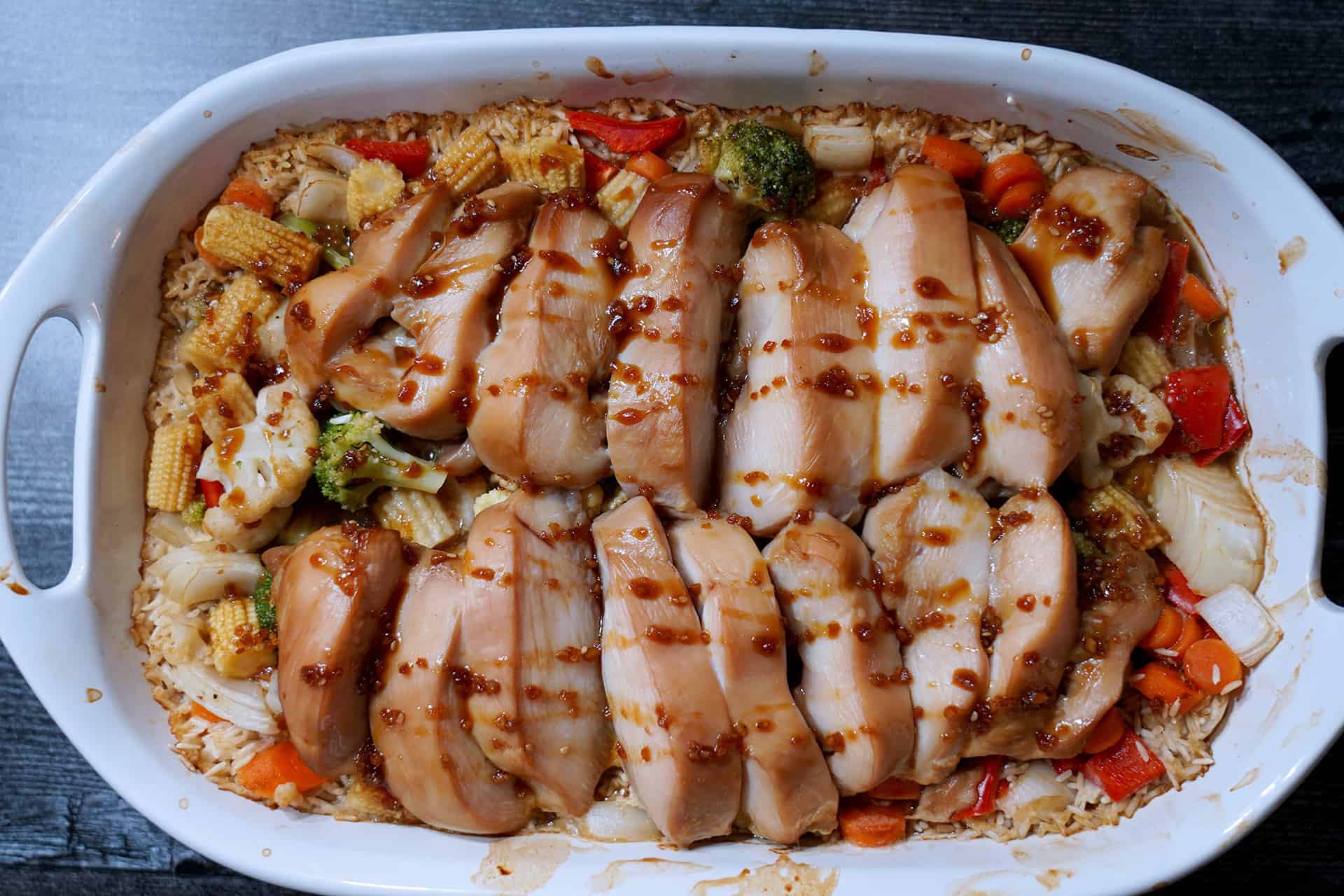 Baked Teriyaki Chicken and Rice Recipe