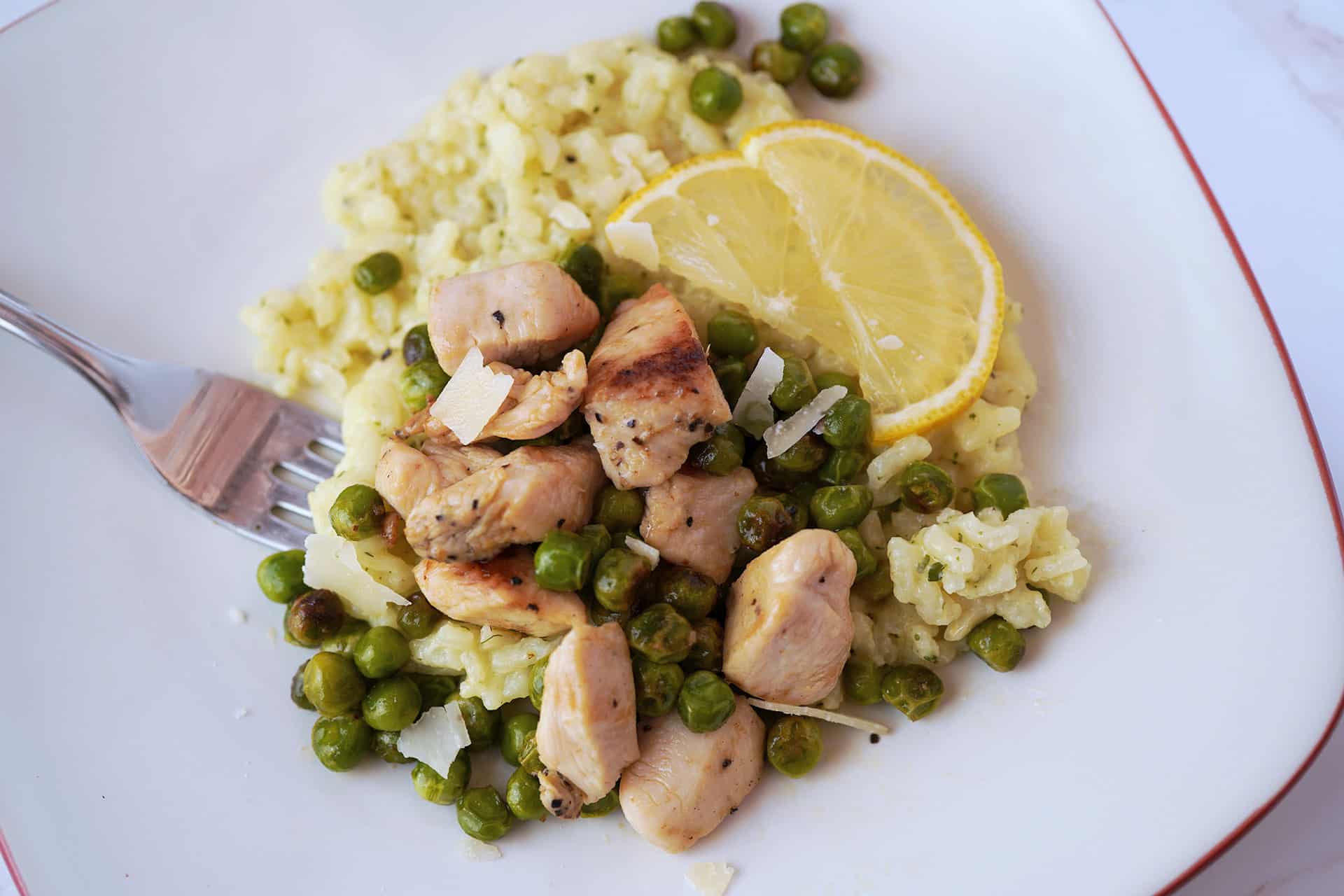 Lemon Chicken with Peas