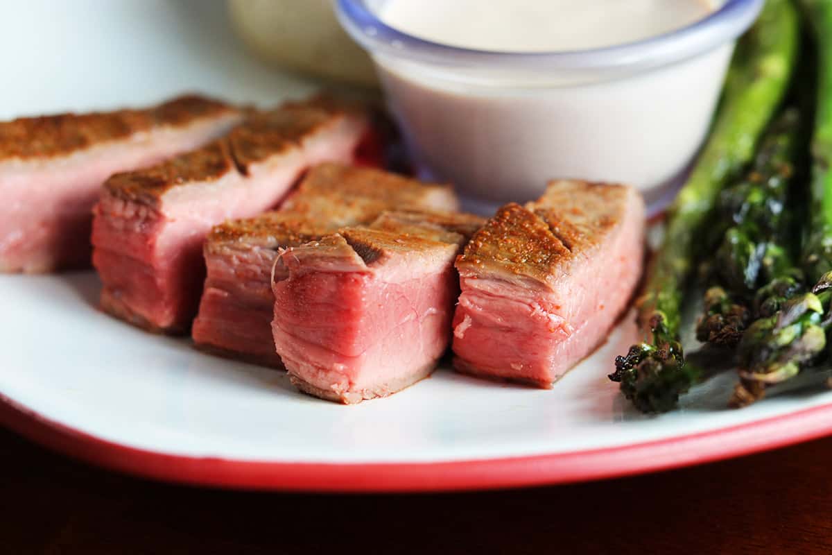Sheet Pan Cajun Flank Steak with Asparagus and Remoulade