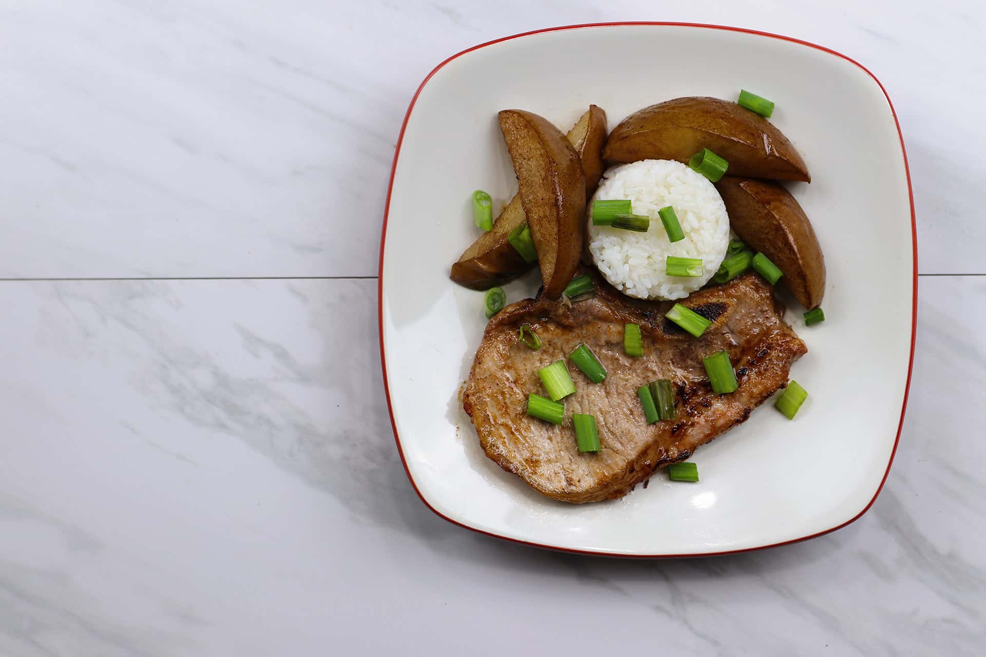 Sheet Pan Pork Chops and Pears