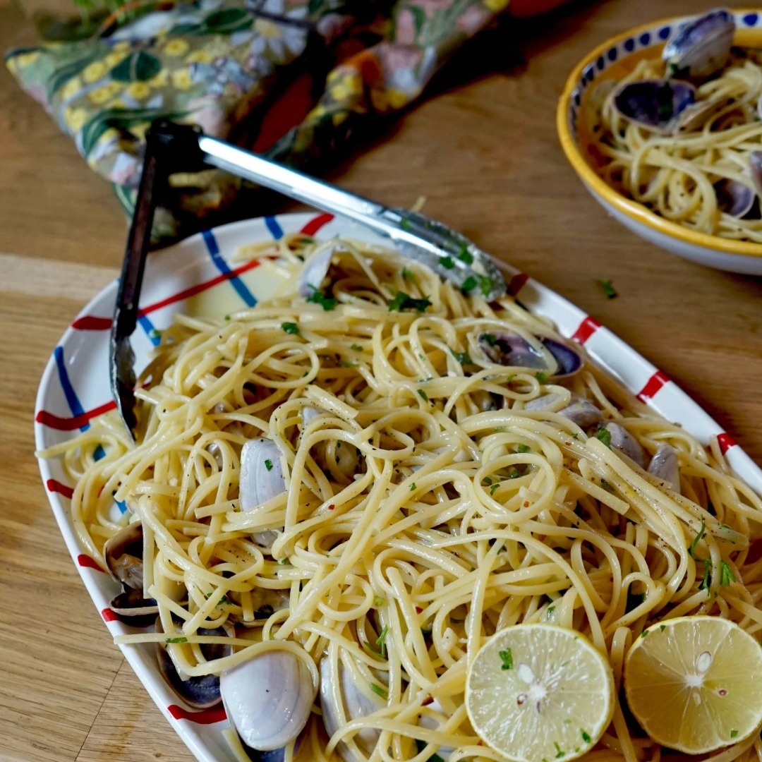 Spaghetti Vongole with Frantoio EVOO 