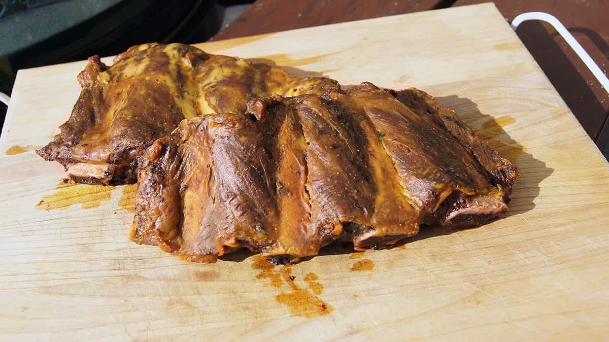 Smoked Beef Back Ribs with South Carolina BBQ Sauce