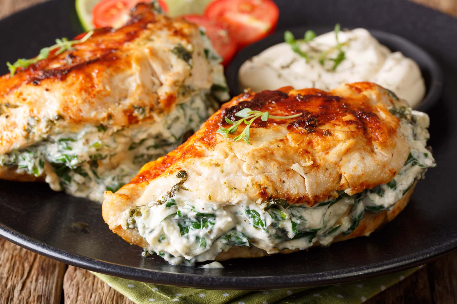 Spinach Stuffed Chicken Breasts
