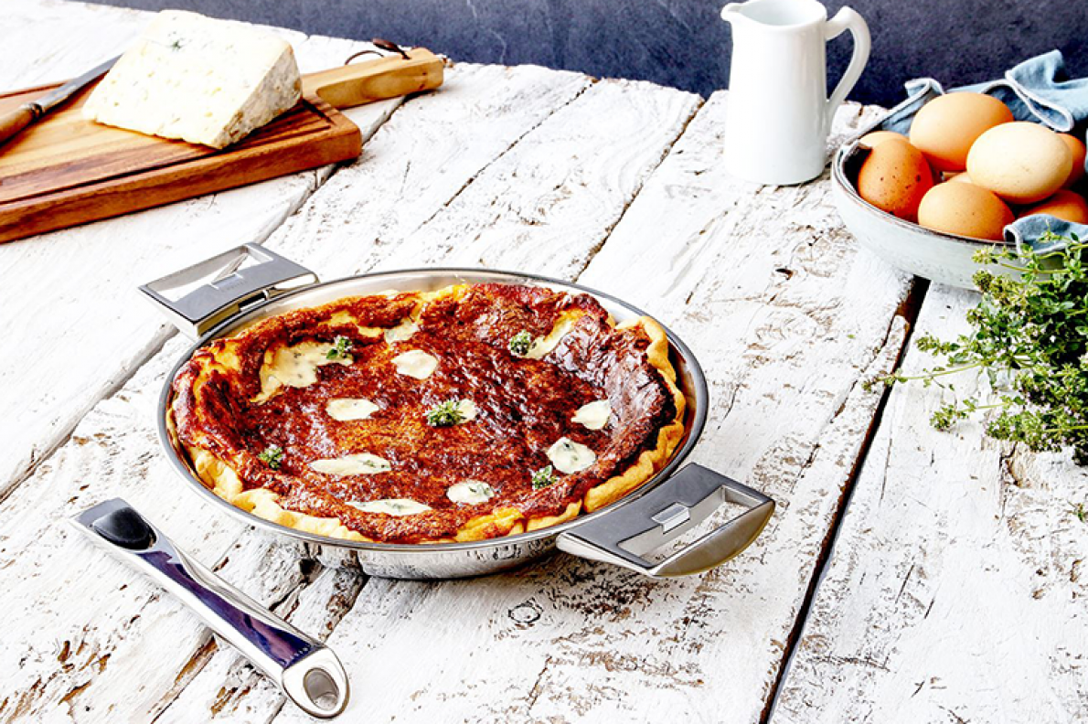 Quiche al formaggio blu