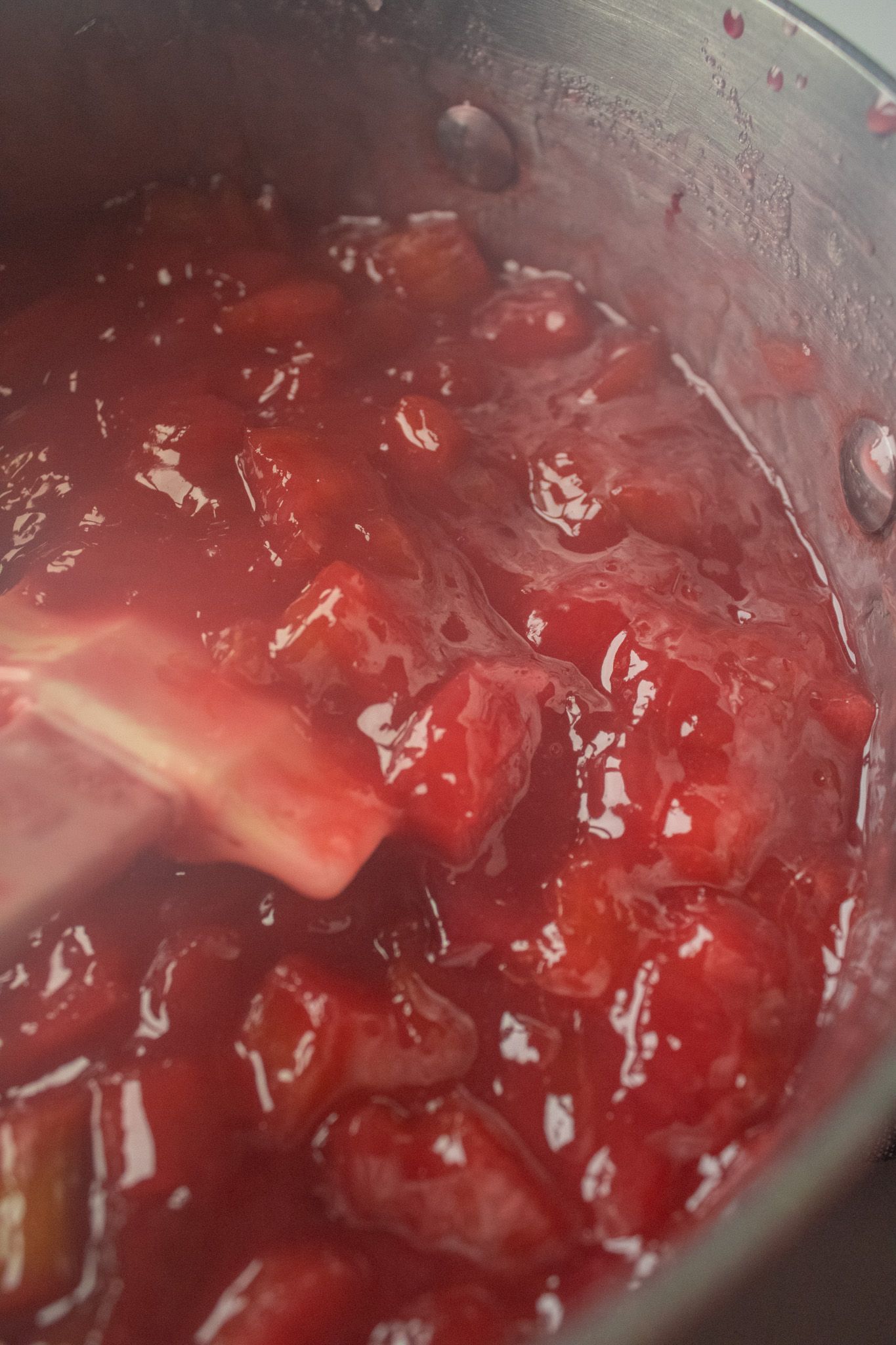 Image of Put into a pan and cook the rhubarb until it...