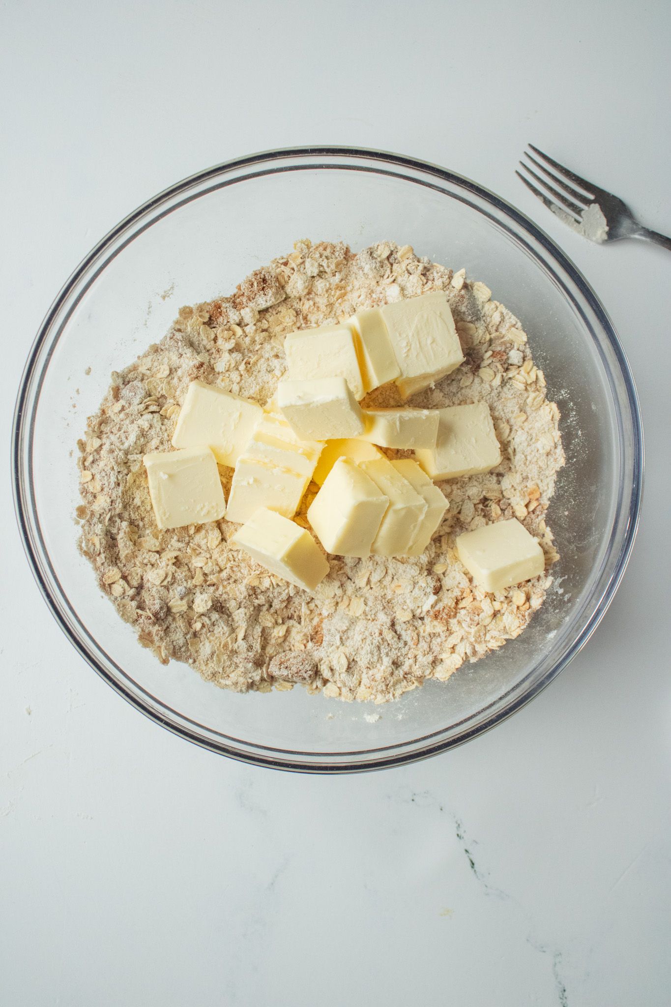 Image of Mix together in a larger bowl , flours, baking soda,...