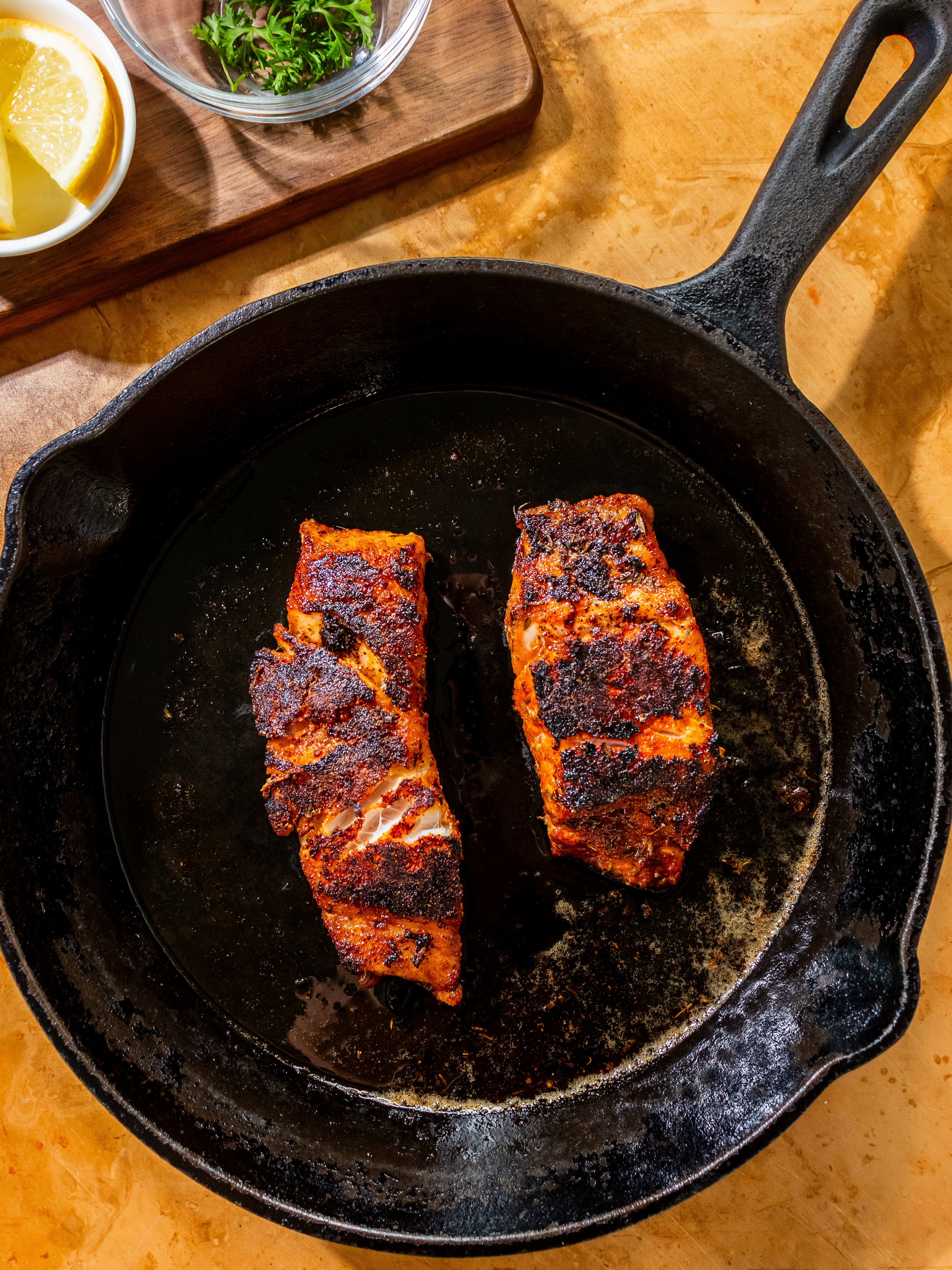 Image of Heat oil and butter in a skillet over medium heat...