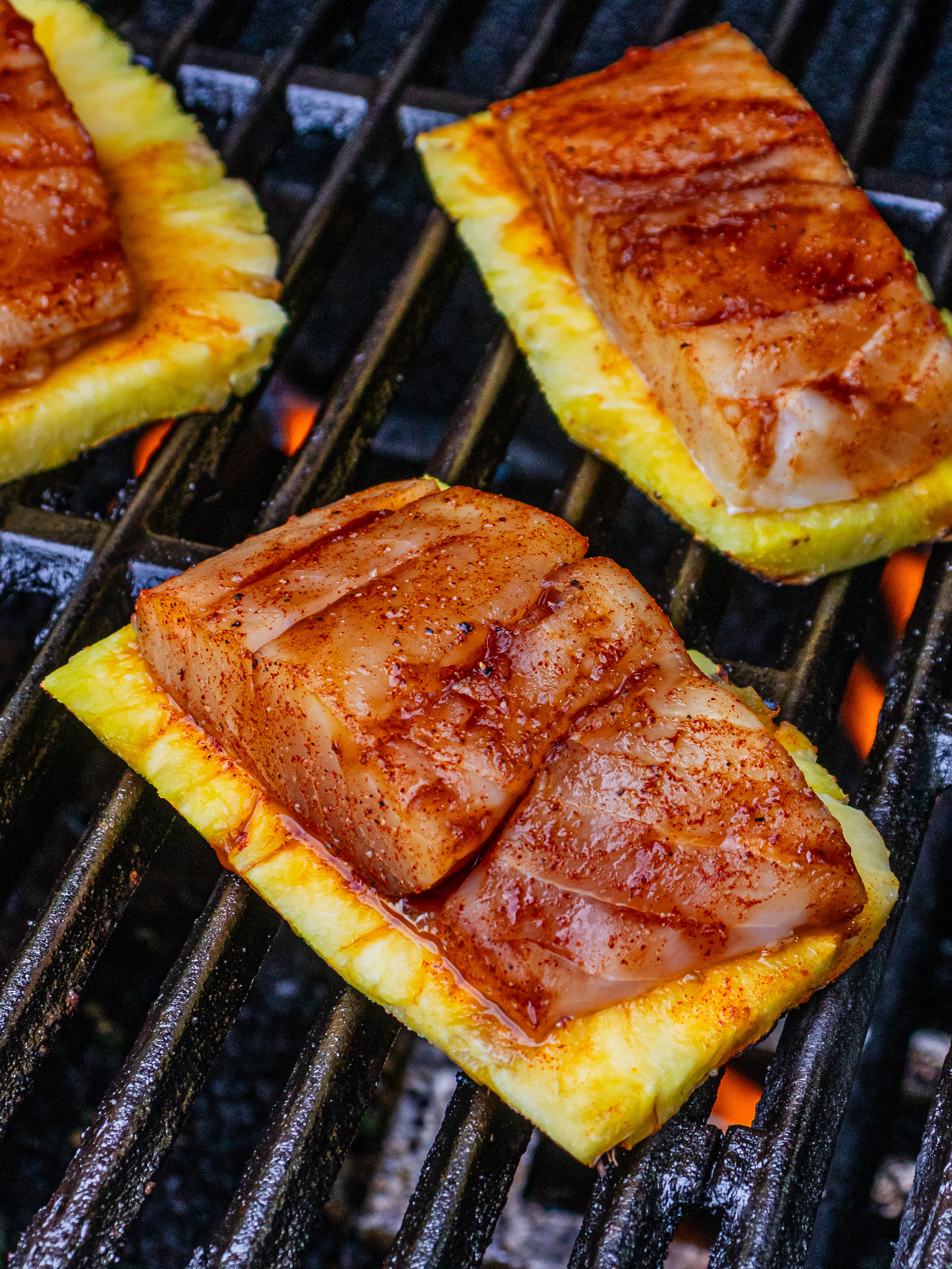 Image of Transfer to grill. Grill for 10 minutes. Brush snapper with...