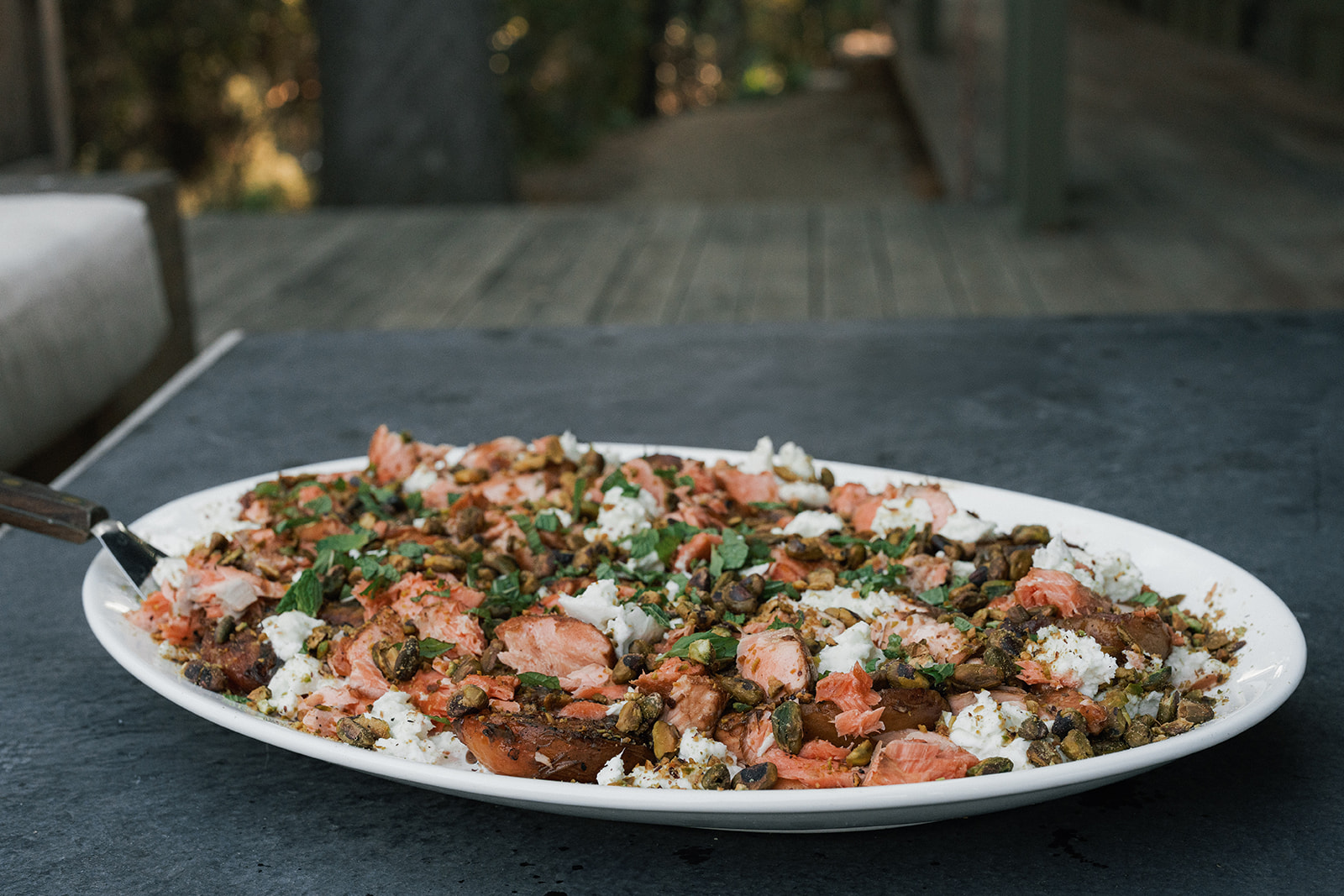 Image of Finish - Drizzle with olive oil. Scatter pistachios and mint...