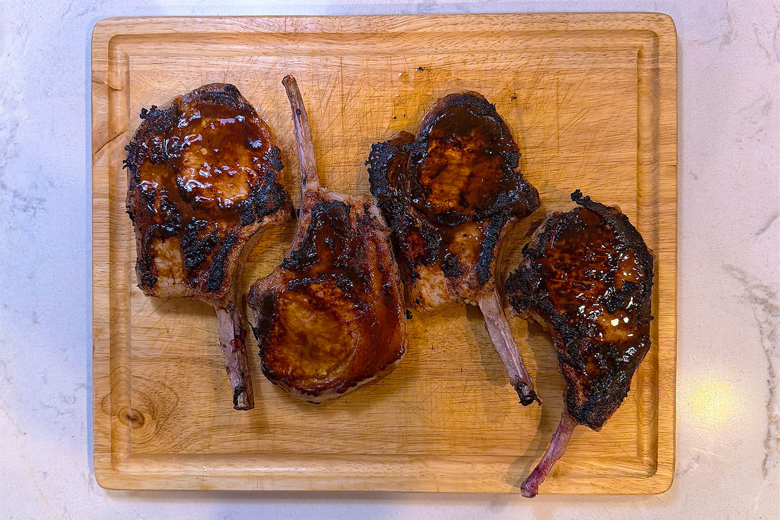 Miso-Glazed Pork Chops