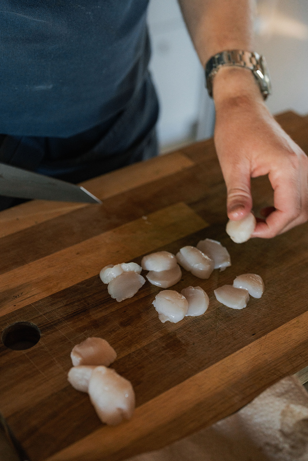 Image of Prepare the Scallops - remove scallops from packaging and rinse...
