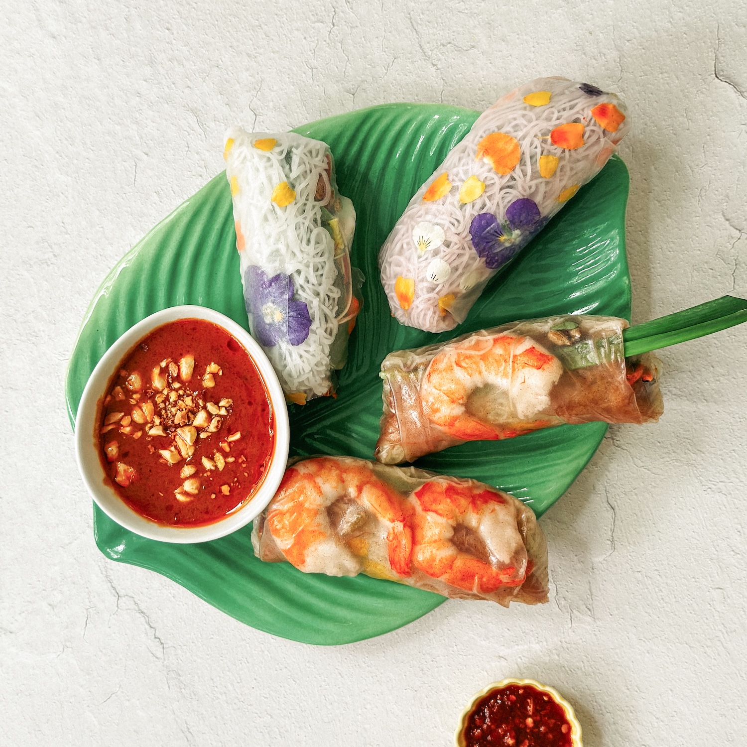 Vietnamese-Inspired Summer Rolls with Watcharee's Thai Peanut Sauce