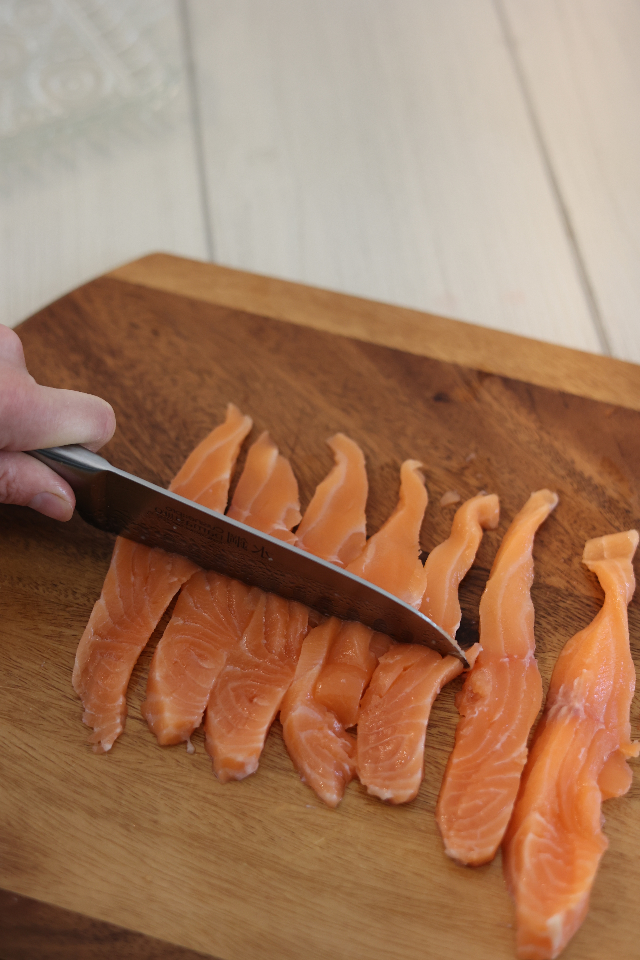 Image of Remove the Atlantic salmon from the packaging and pat dry....
