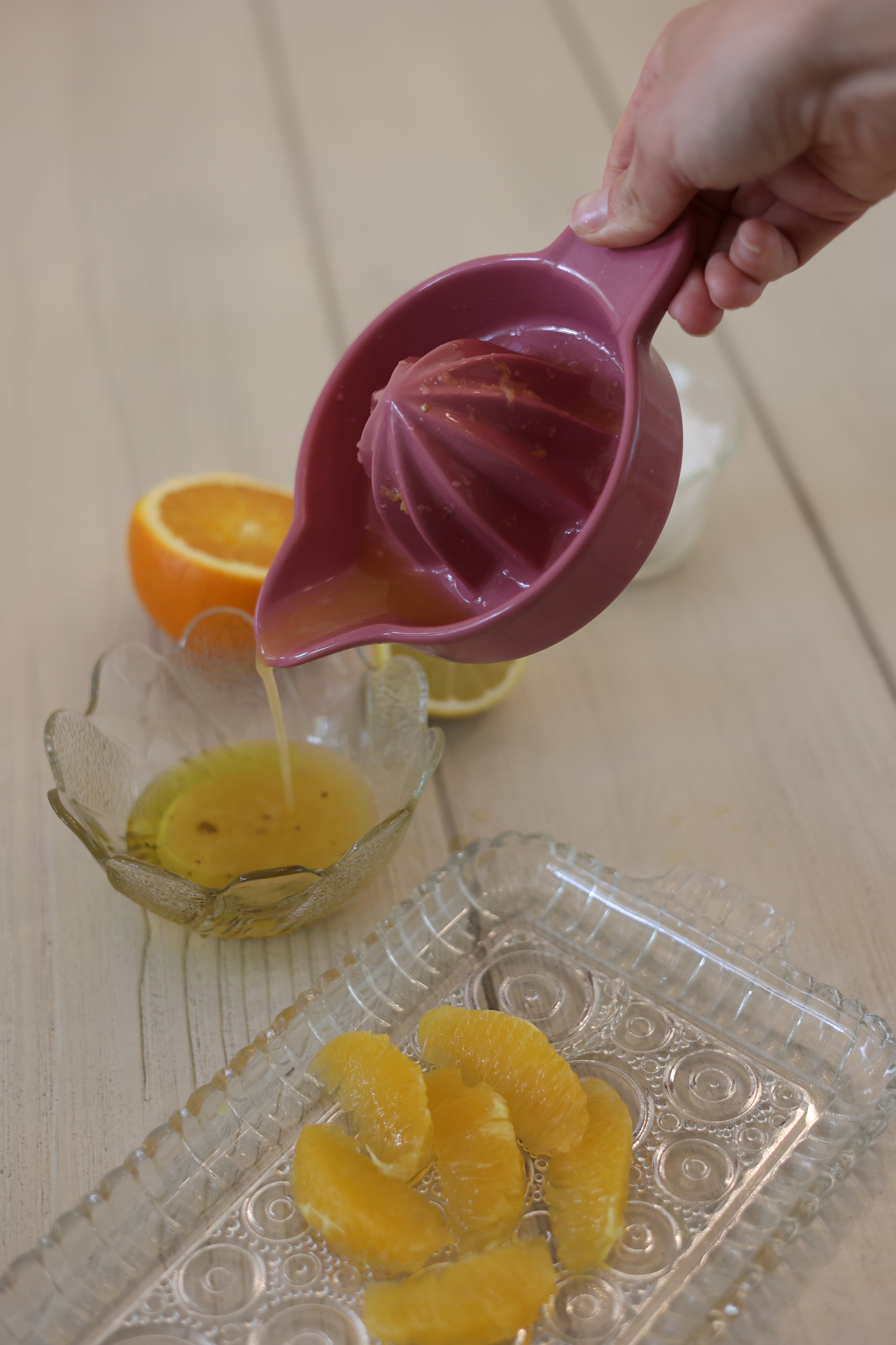 Image of Whisk together the fresh orange juice, lemon juice, olive oil,...